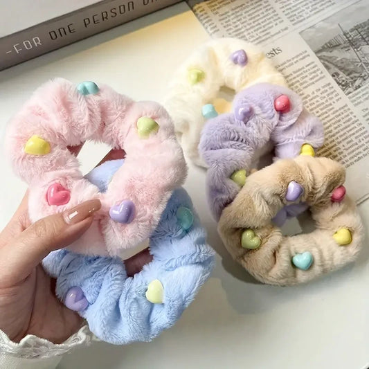 Pack Scrunchies x 12U. Corazones