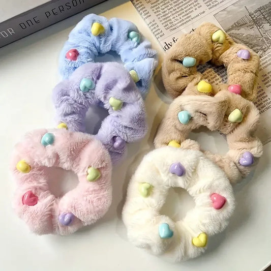 Pack Scrunchies x 12U. Corazones