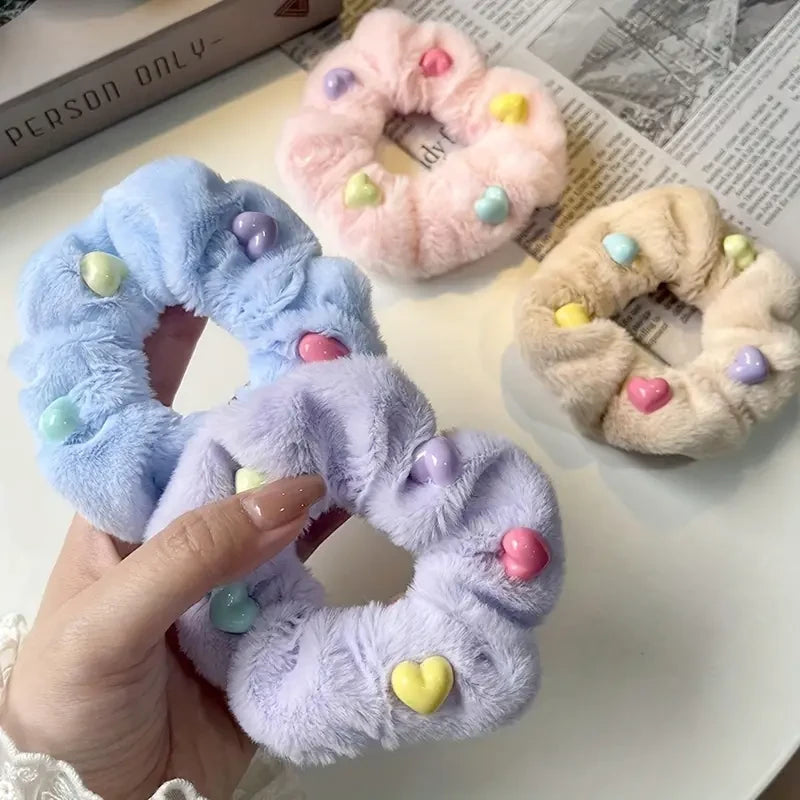 Pack Scrunchies x 12U. Corazones