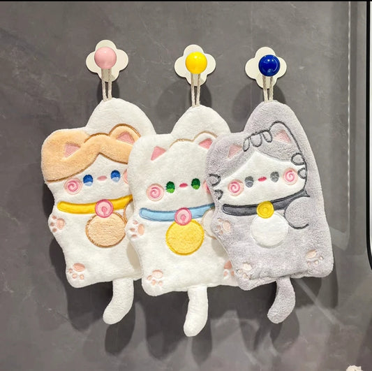 TOALLAS DE MANO FORMA DE GATO