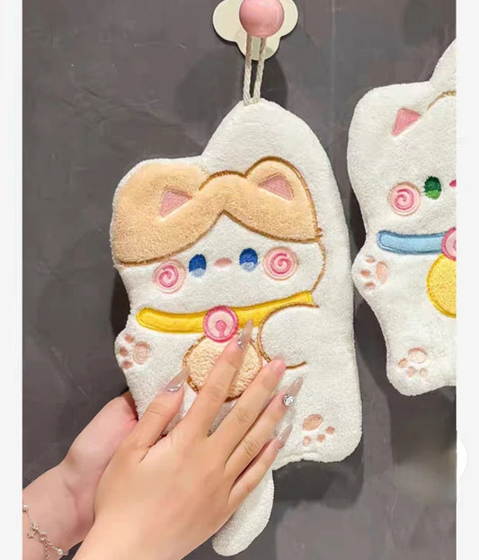 TOALLAS DE MANO FORMA DE GATO
