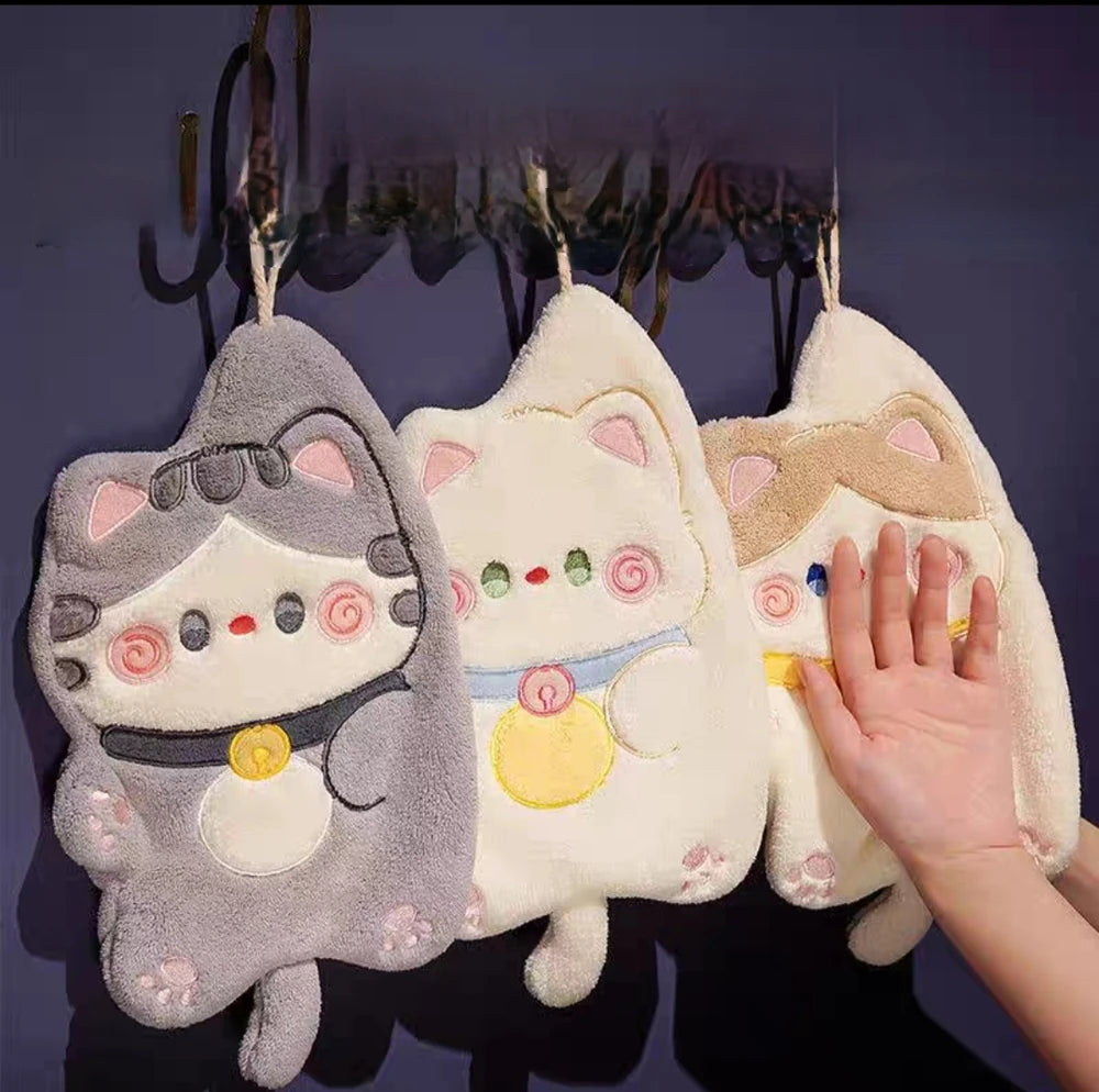 TOALLAS DE MANO FORMA DE GATO