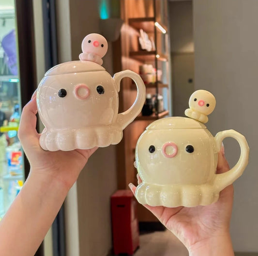 TAZA CERAMICA FORMA PULPO