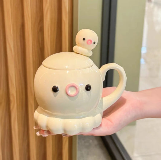 TAZA CERAMICA FORMA PULPO