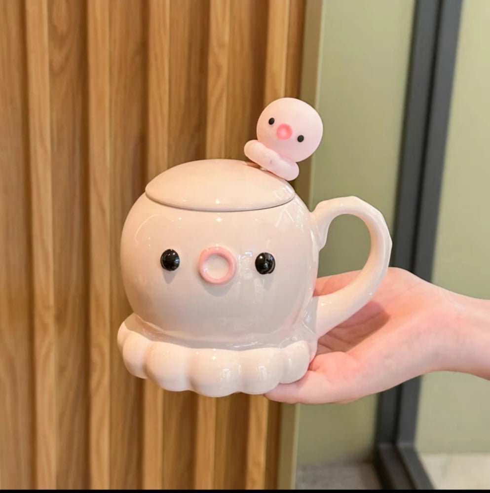 TAZA CERAMICA FORMA PULPO