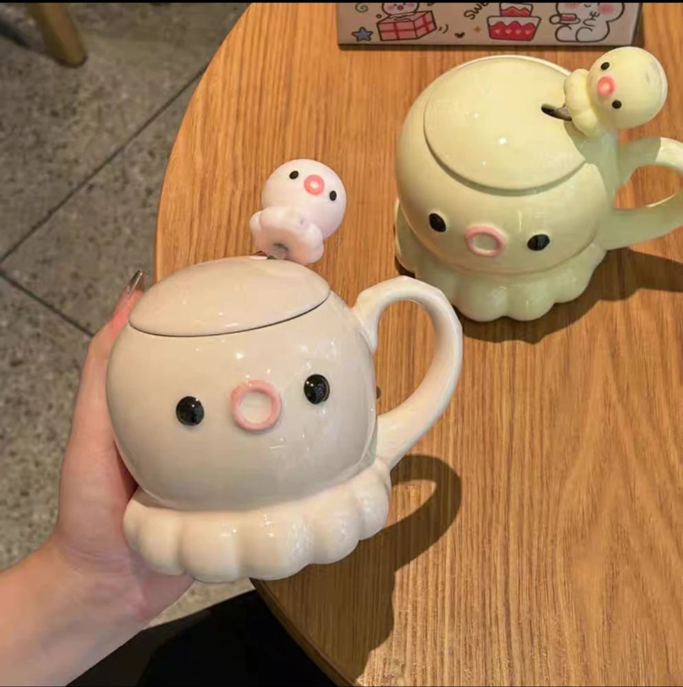 TAZA CERAMICA FORMA PULPO