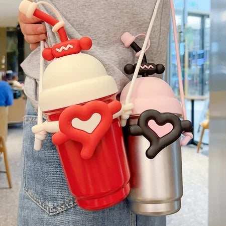Vaso Térmico 700ML. Corazón Acero Inoxidable