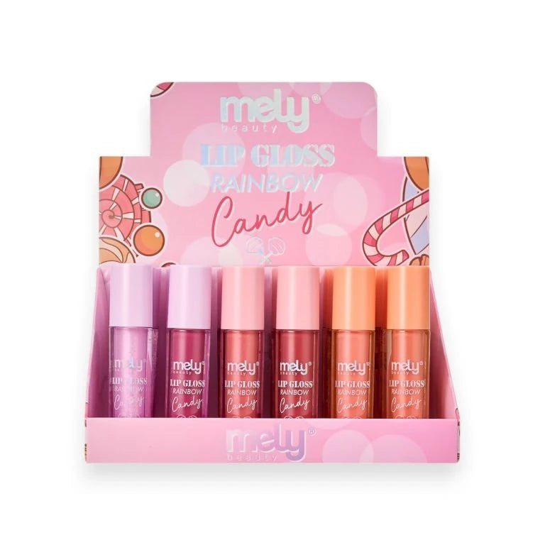 CAJA X24U LIP GLOSS RAINBOW CANDY MELY