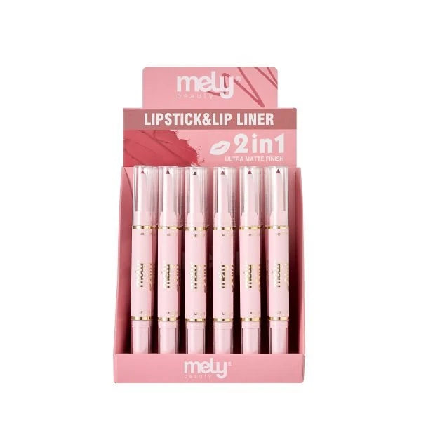 LIPSTICK/LIP LINER 2 EN 1 ULTRA MATTE FINISH MELY