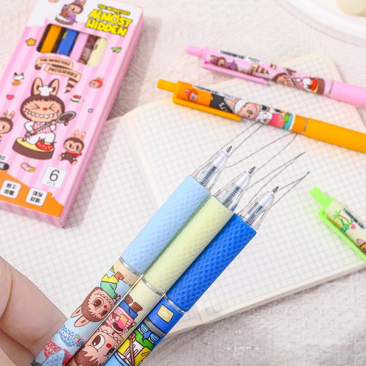 Set x 6pcs Boligrafo Retráctil LABUBU