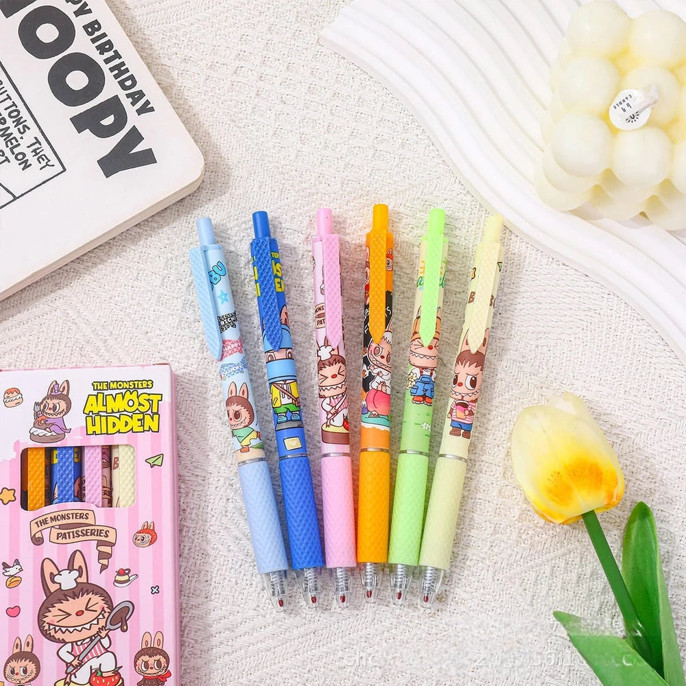 Set x 6pcs Boligrafo Retráctil LABUBU