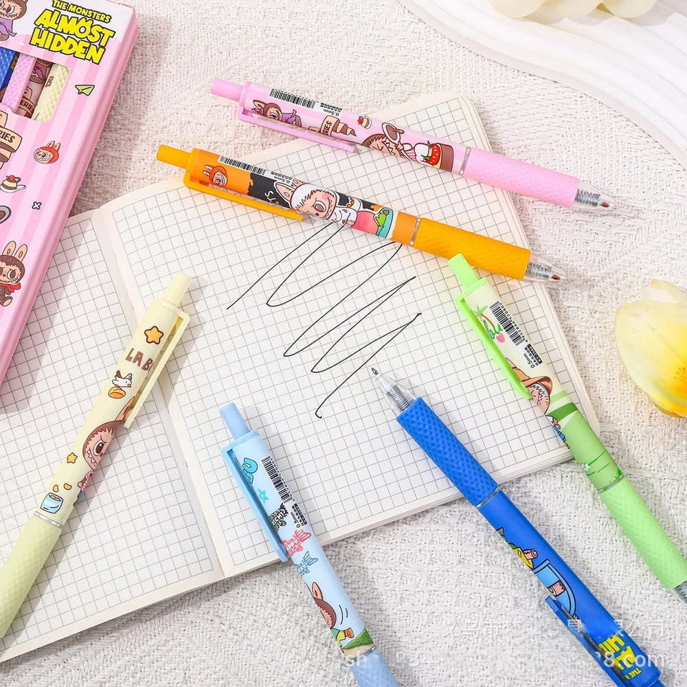Set x 6pcs Boligrafo Retráctil LABUBU