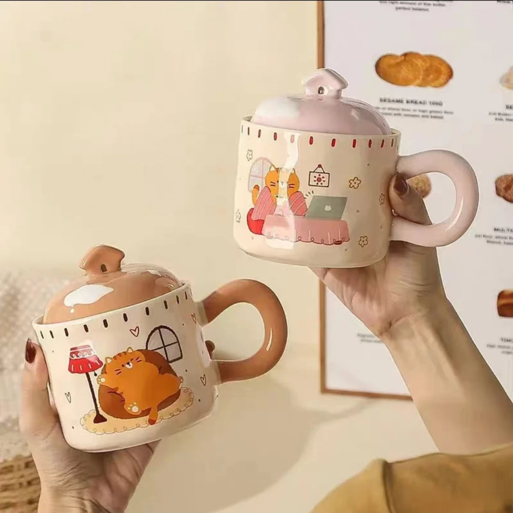 TAZA CERAMICA LAZY CAT