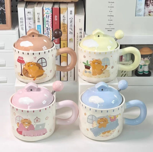 TAZA CERAMICA LAZY CAT