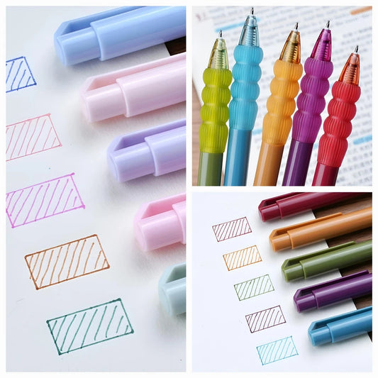 Set x 5pcs Boligrafo Retráctil Retro