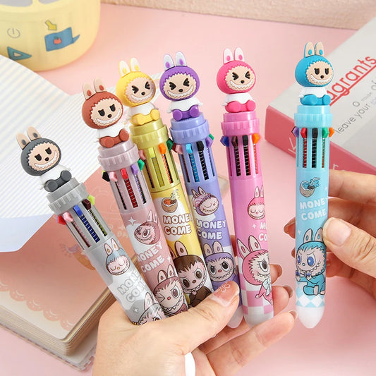 Boligrafo x 10 colores Labubu