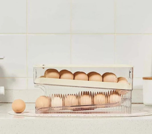 Organizador para Huevos de 2 Niveles Doble Fila