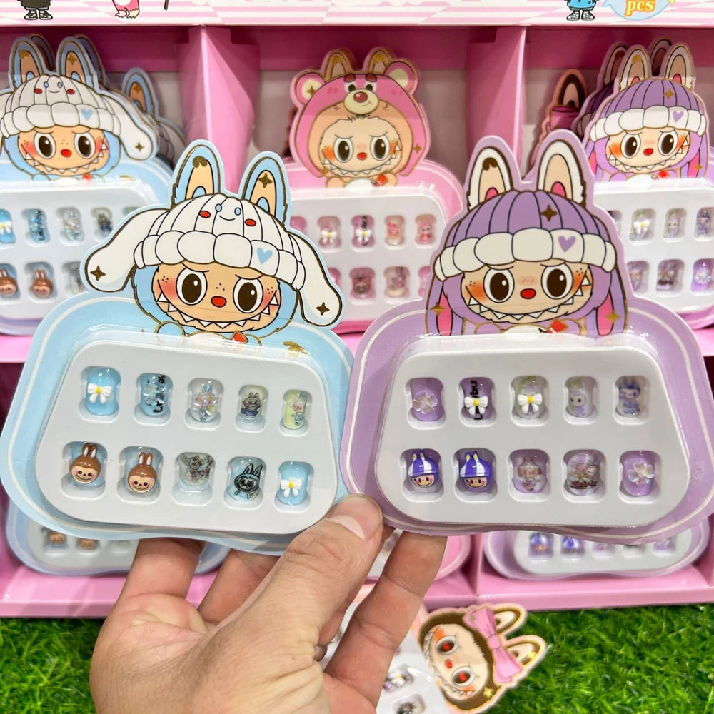 Uñas Infantiles Postizas Labubu