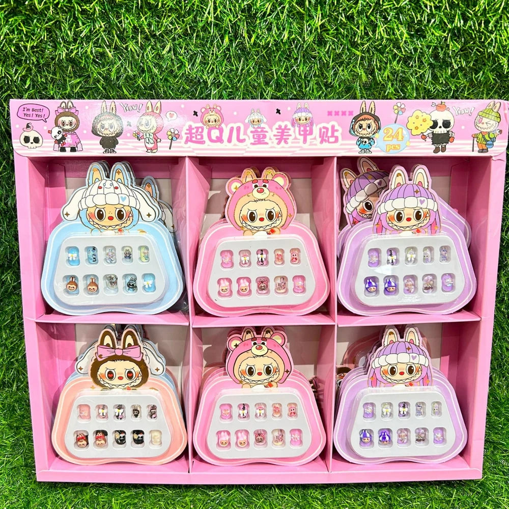 Uñas Infantiles Postizas Labubu