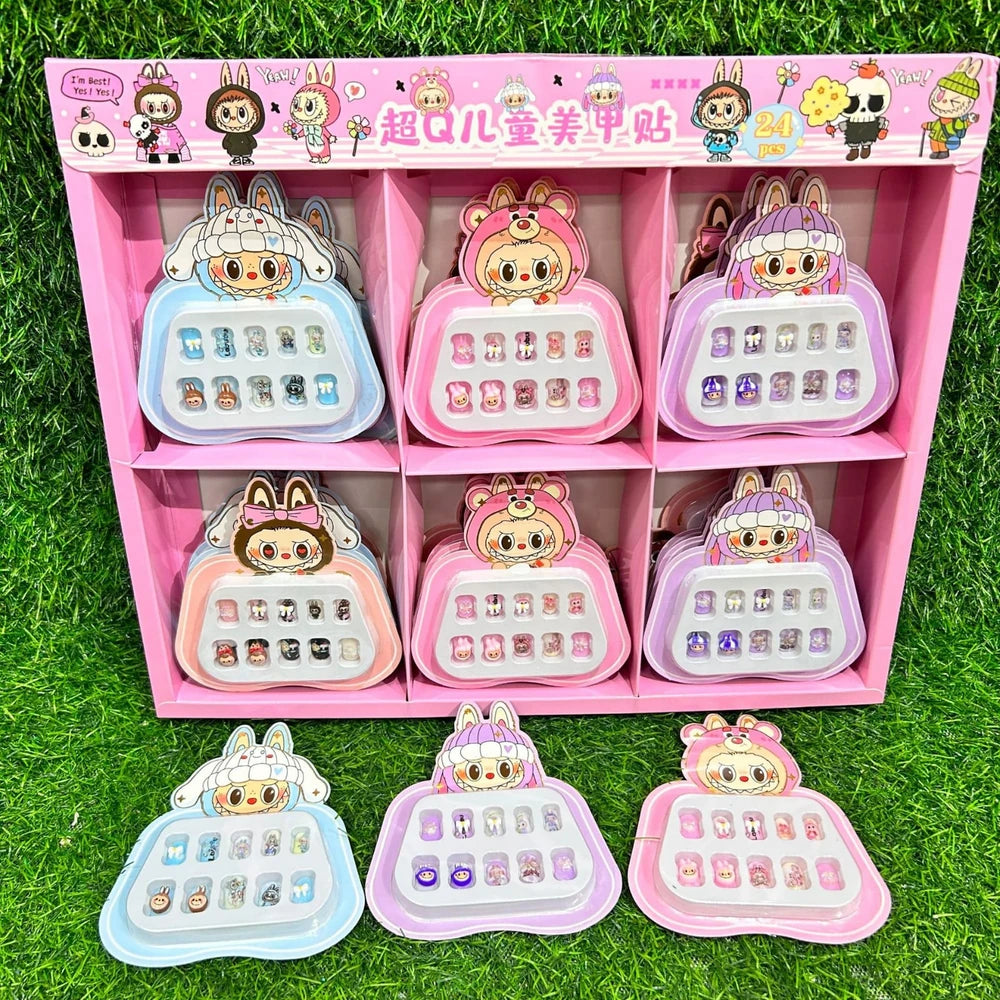 Uñas Infantiles Postizas Labubu