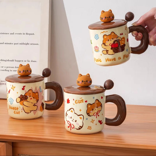 TAZA CERAMICA GATO Y PANERA