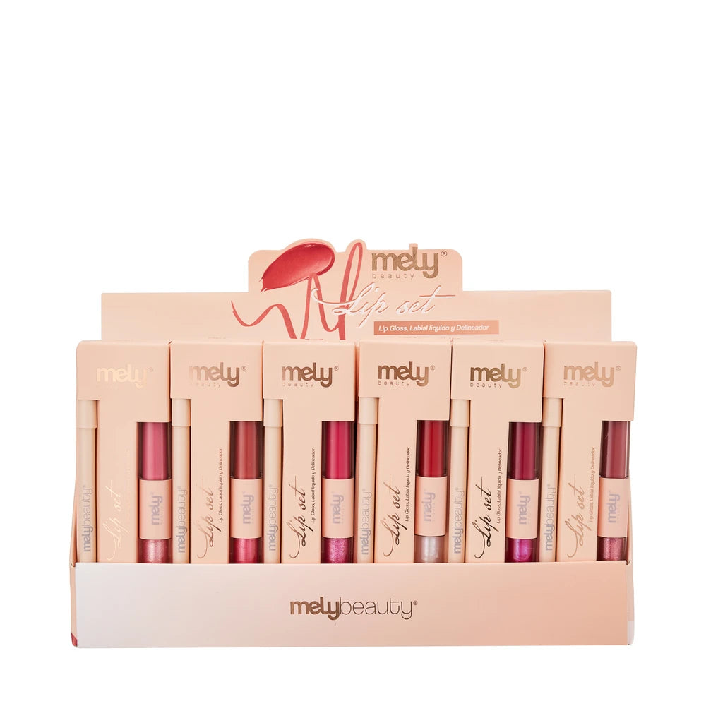 CAJA X24U LIP SET 3 EN 1 LABIAL GLOSS LINER MELY