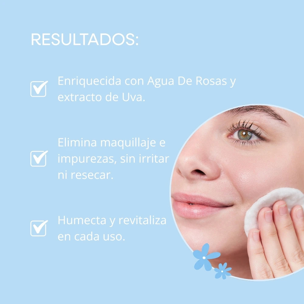 DESMAQUILLANTE 2EN1 CON UVA Y ROMERO 200ML MELY