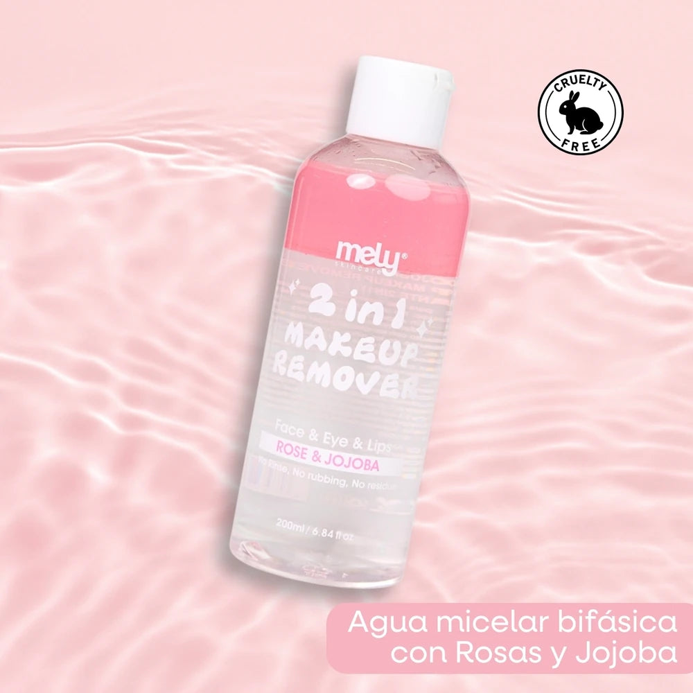 DESMAQUILLANTE 2EN1 CON ROSAS Y JOJOBA 200ML MELY