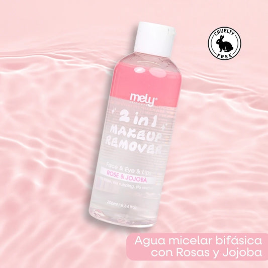 DESMAQUILLANTE 2EN1 CON ROSAS Y JOJOBA 200ML MELY