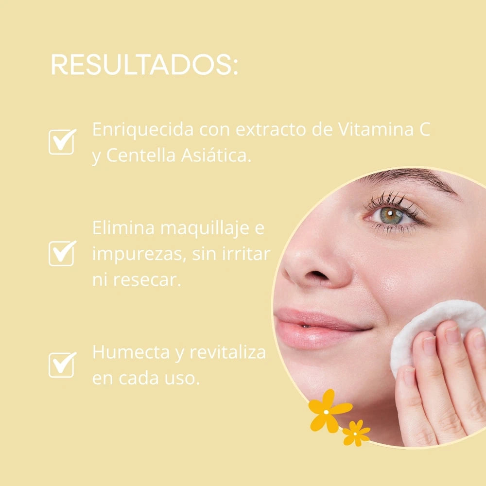 DESMAQUILLANTE 2EN1 VITAMINA C Y CENTELLA ASIATICA