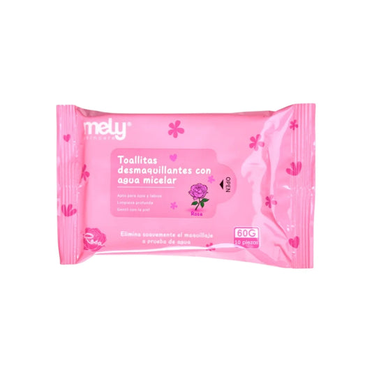 TOALLITAS DESMAQUILLANTES CON AGUA MICELAR ROSAS M