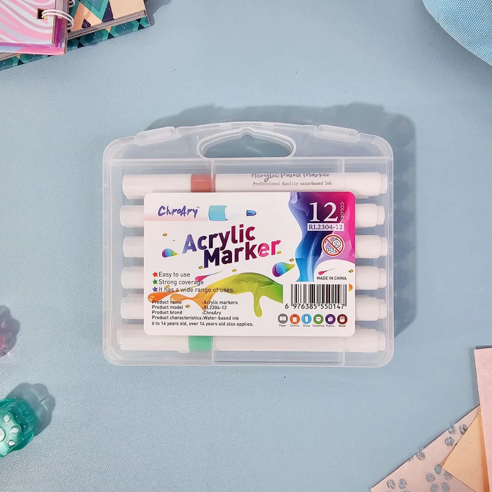 Set x 12U. Marcador Acrílico