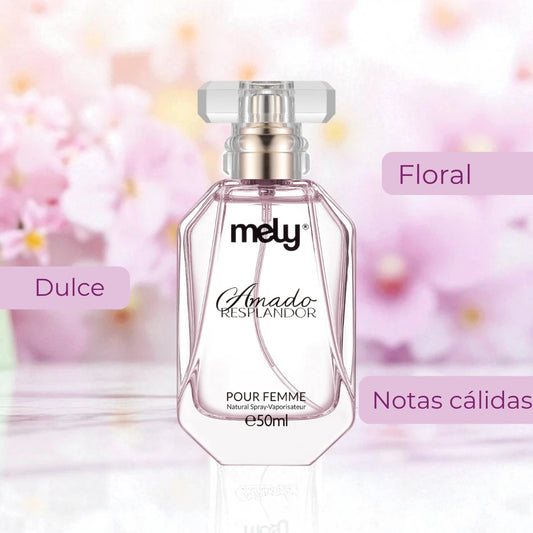 PERFUME AMADO RESPLANDOR MELY Y MES FAVORIS 50ML