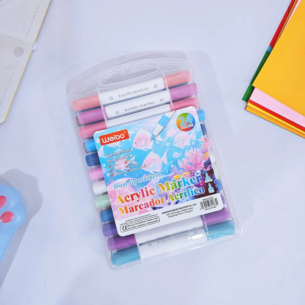 Estuche de Marcadores x 24Pcs