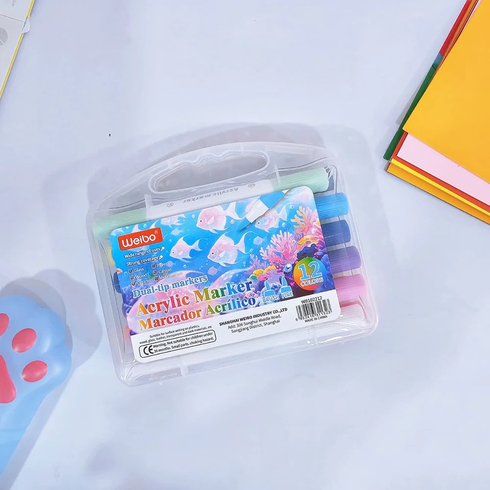 Estuche de Marcadores x 12Pcs