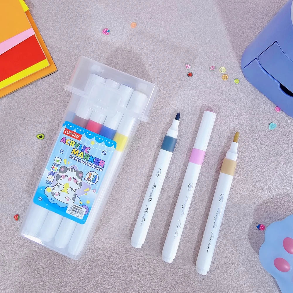 Estuche de Marcadores x 12Pcs
