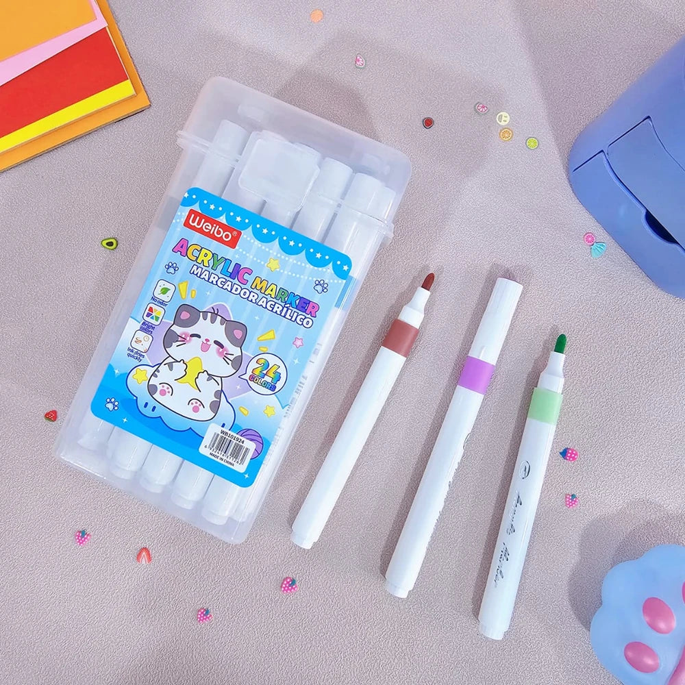 Estuche de Marcadores x 24Pcs