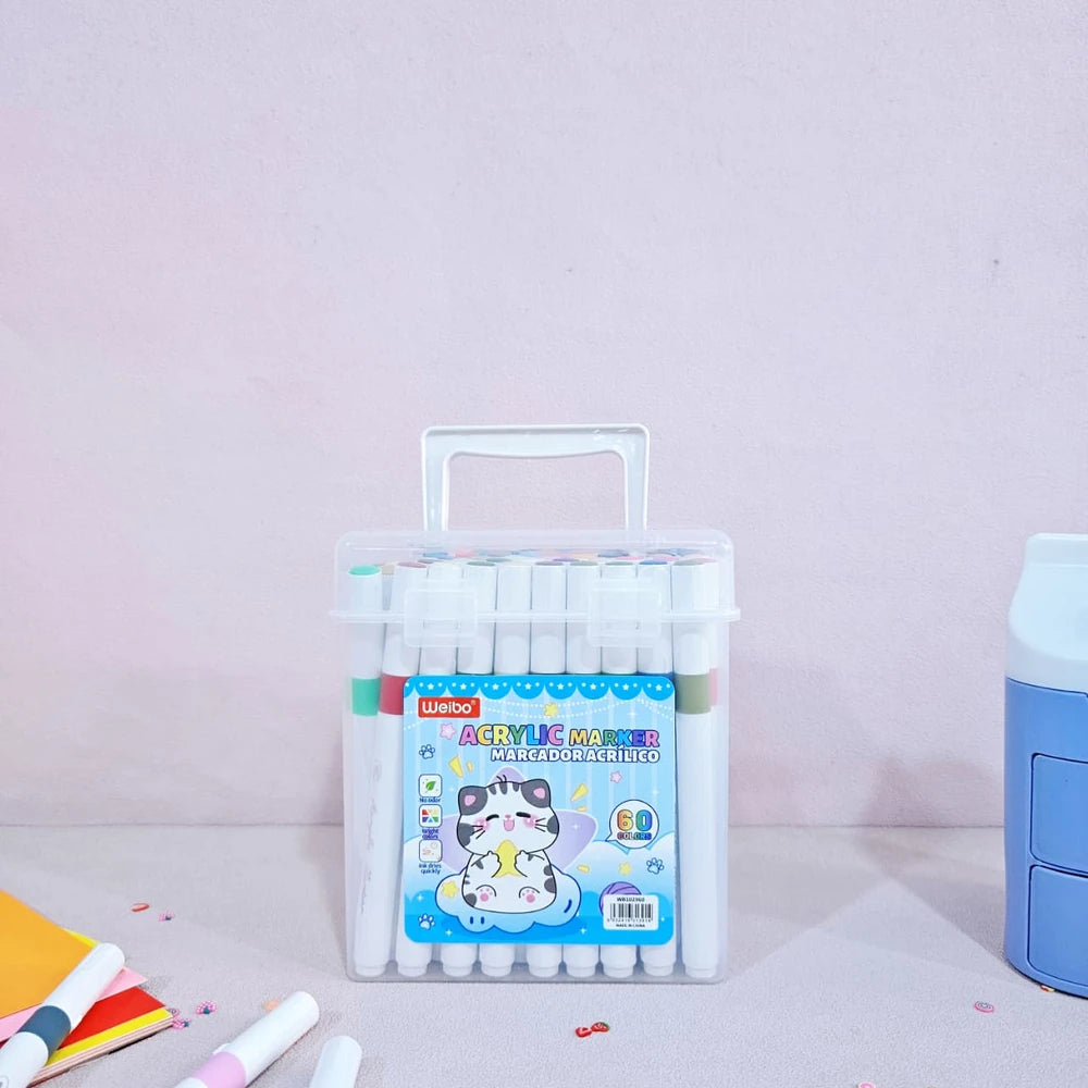 Estuche de Marcadores x 60Pcs