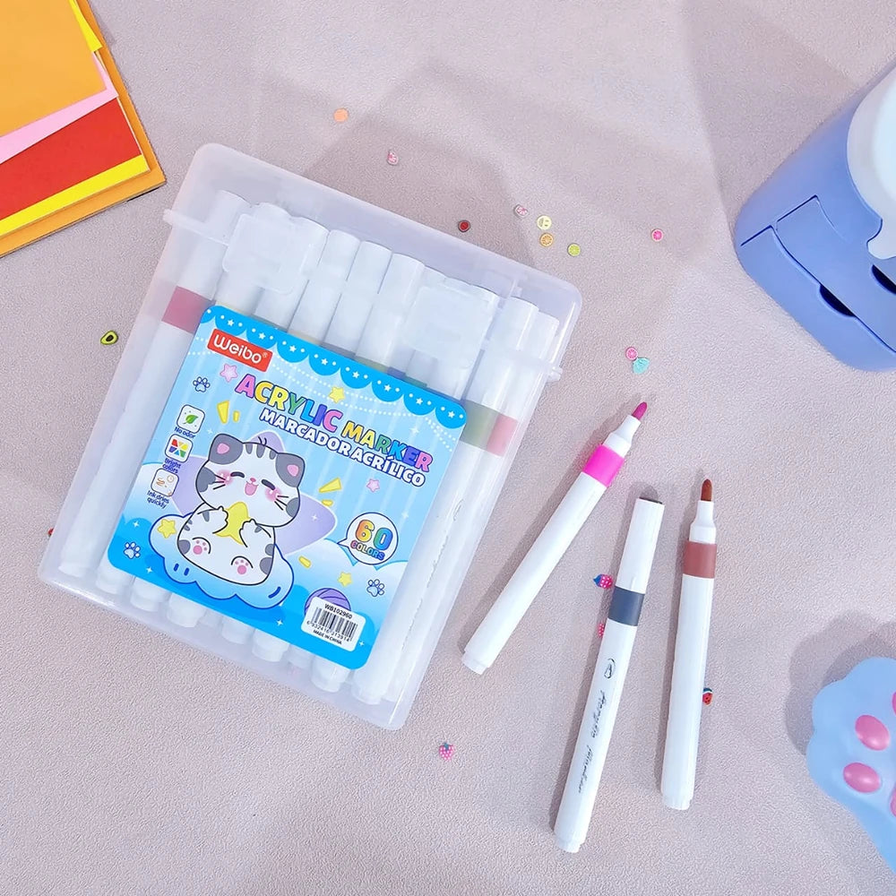 Estuche de Marcadores x 60Pcs