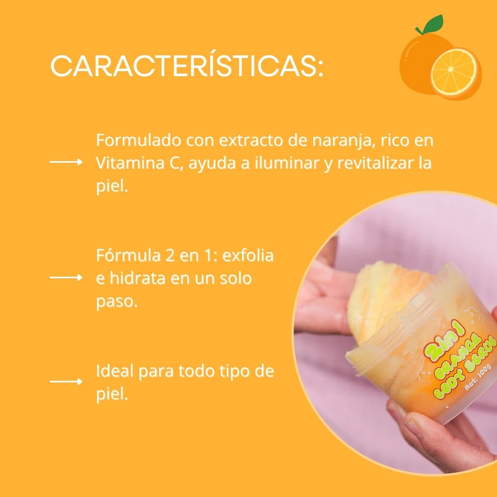 2EN1 EXFOLIANTE CORPORAL DE NARANJA 100GR MELY