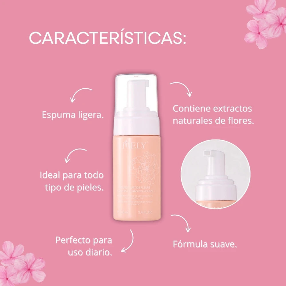 LIMPIADOR FACIAL FLOWERS CLEANSING MOUSSE MELY