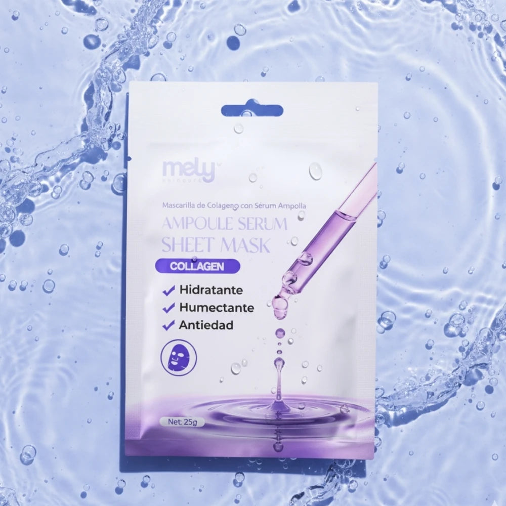 MASCARILLA DE COLAGENO CON SERUM AMPOLLA MELY
