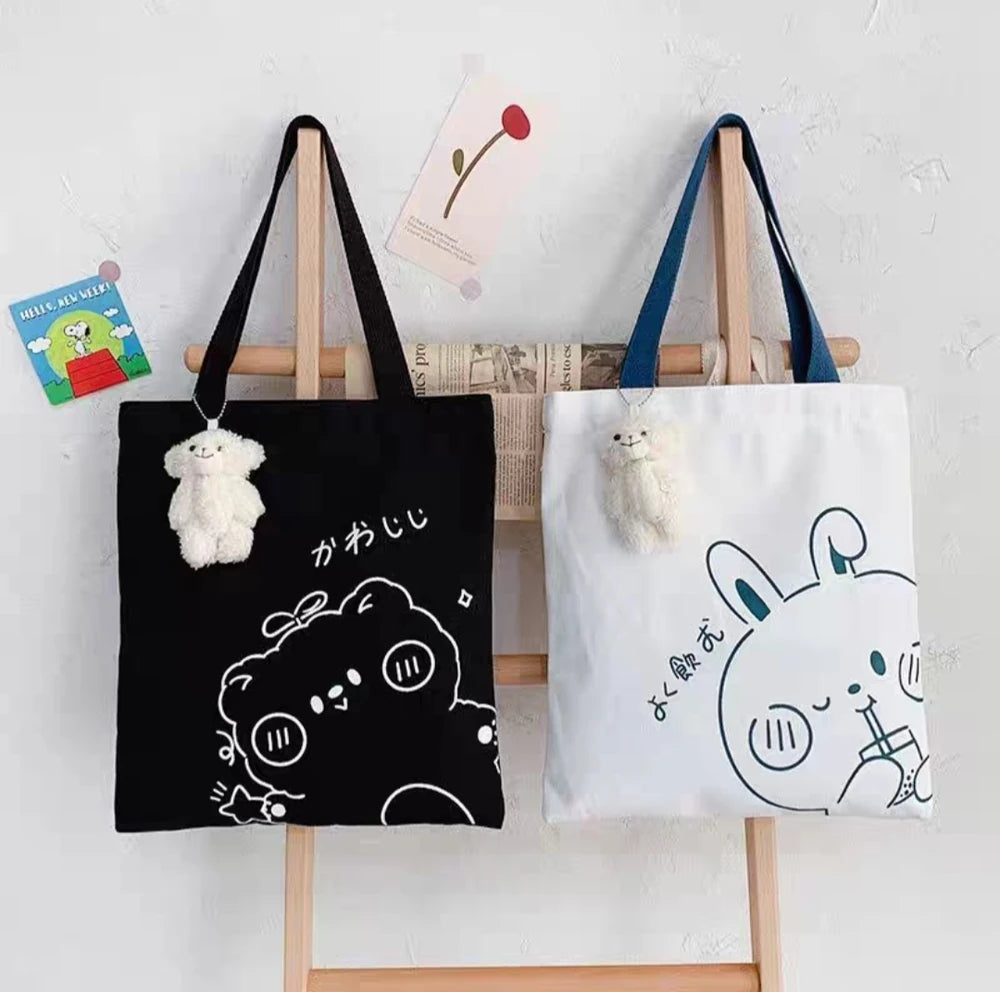 TOTE BAG ESTAMPADA GRANDE ANIMALES