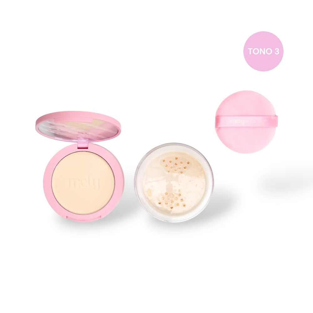 DUO POLVO COMPACTO+POLVO TRASLUCIDO MELY