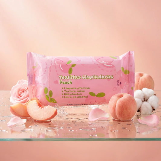 MINI TOALLITAS LIMPIADORAS PEACH MELY