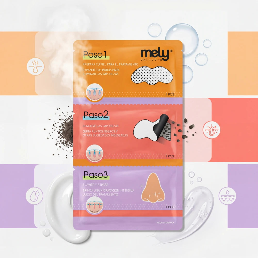 3 STEP BLACKHEAD REMOVAL 3PCS MELY