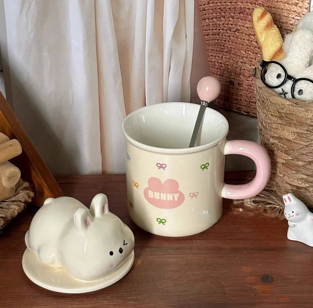 TAZA CERAMICA CON CONEJO