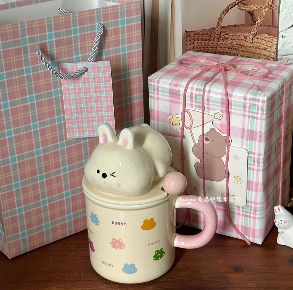 TAZA CERAMICA CON CONEJO