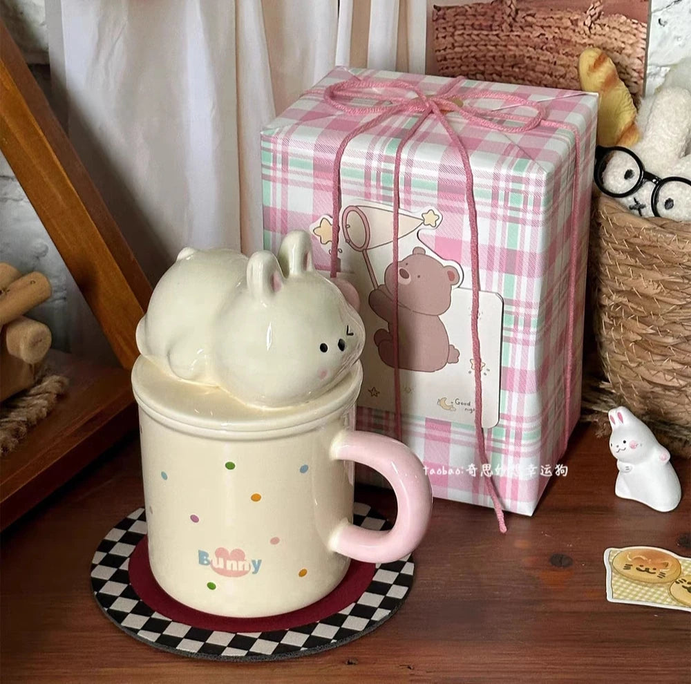TAZA CERAMICA CON CONEJO