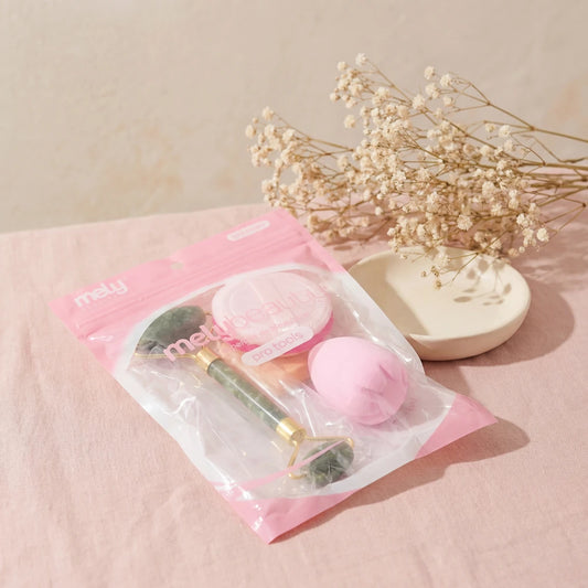 SET DE ESPONJAS MAQUILLAJE Y MASAJESDOR FACIAL MELY